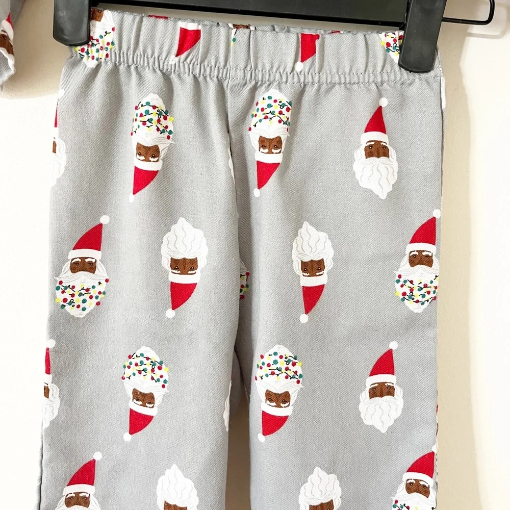 Old Navy Unisex Holiday-Print Santa Walnut Pajama Set Size 12-18 Months - Picture 6 of 11